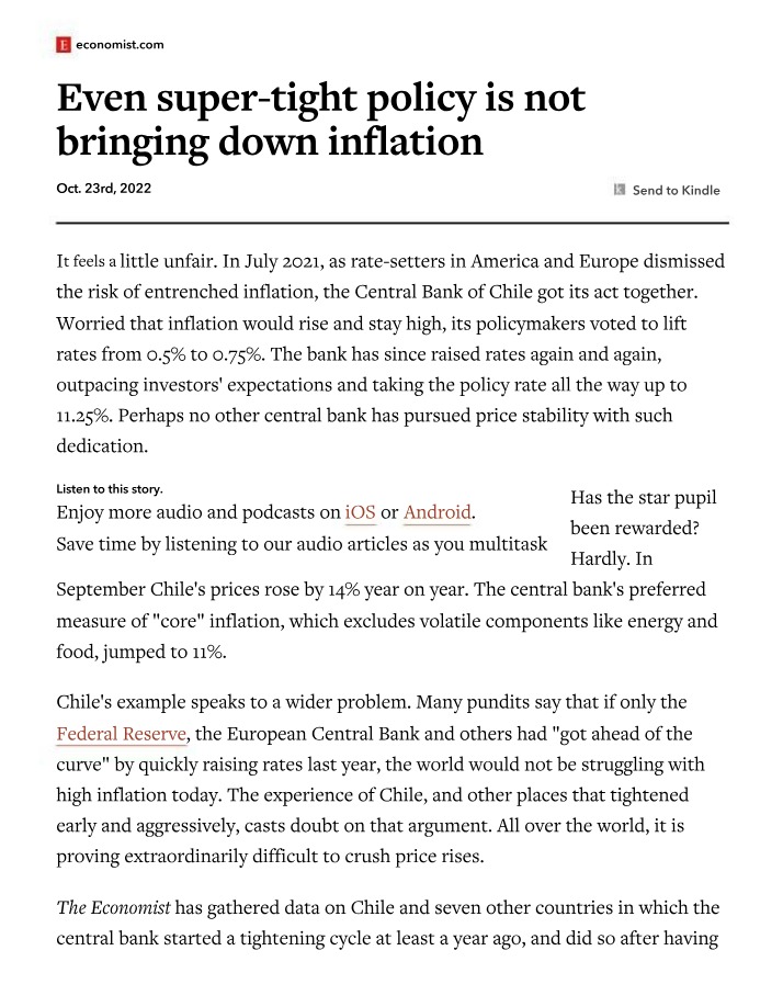 Why Tight Policy Isn't Reducing Inflation