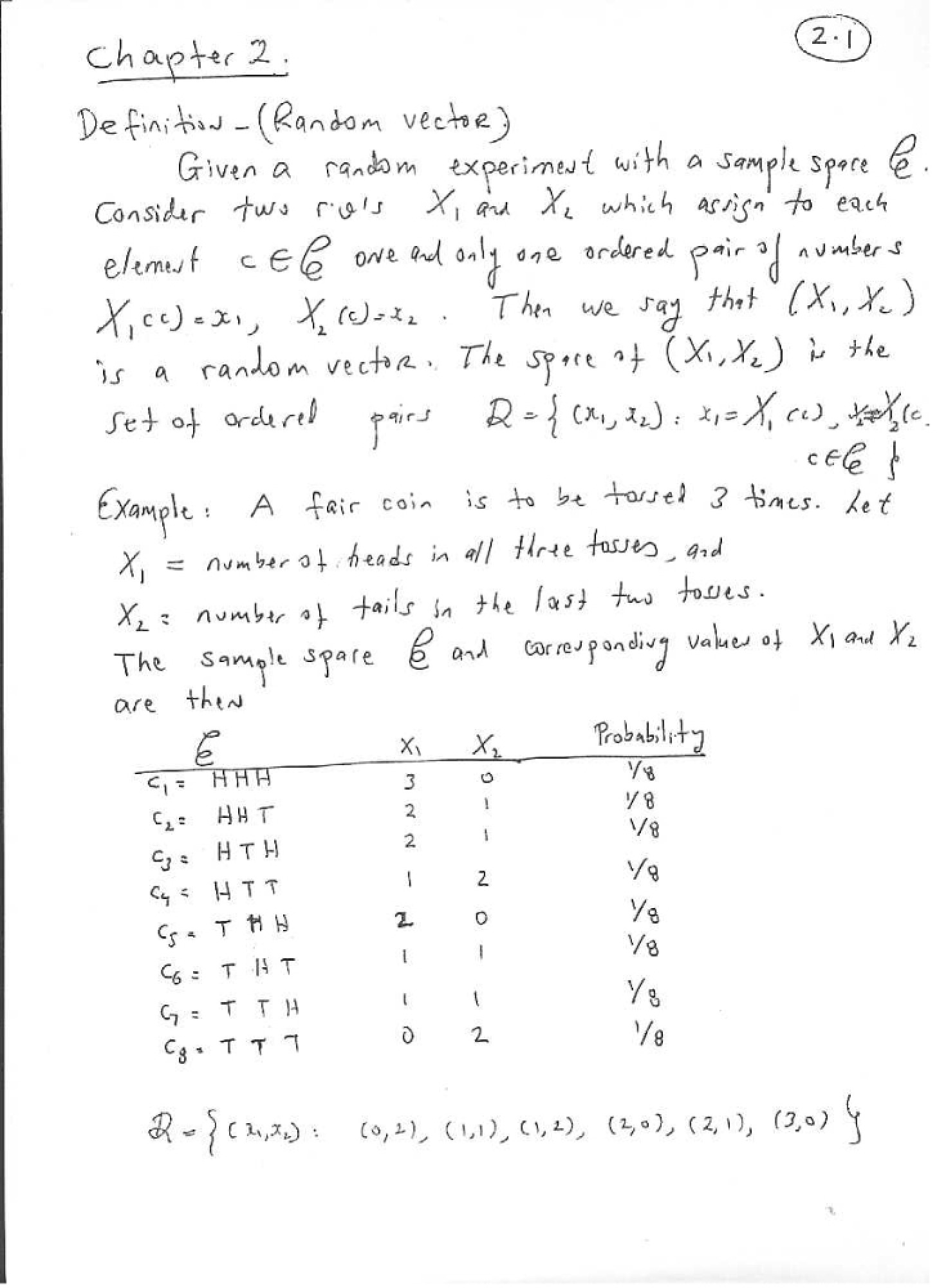 Notes on Section 2-1
