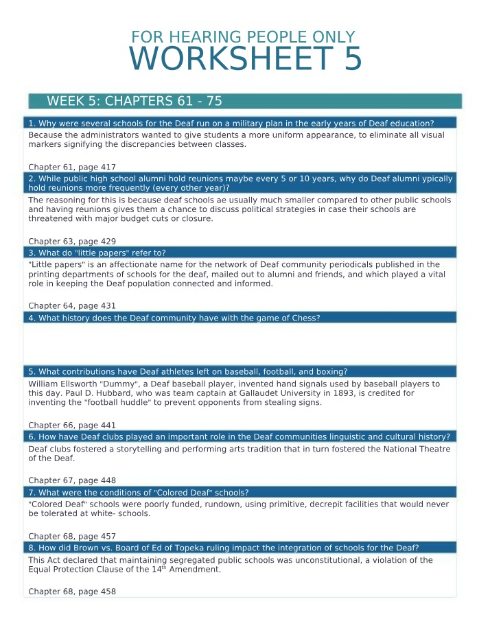 ASL 3323 - Worksheet 5