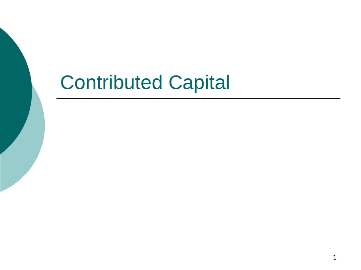 Capital Contributed