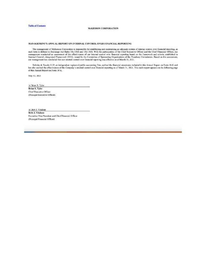 Financial Statements of McKesson Corporation
