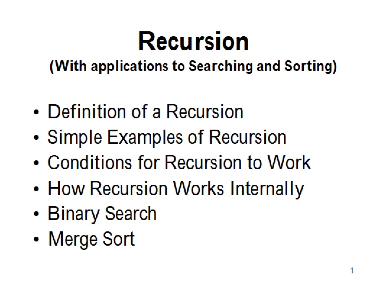 Recursive Programming