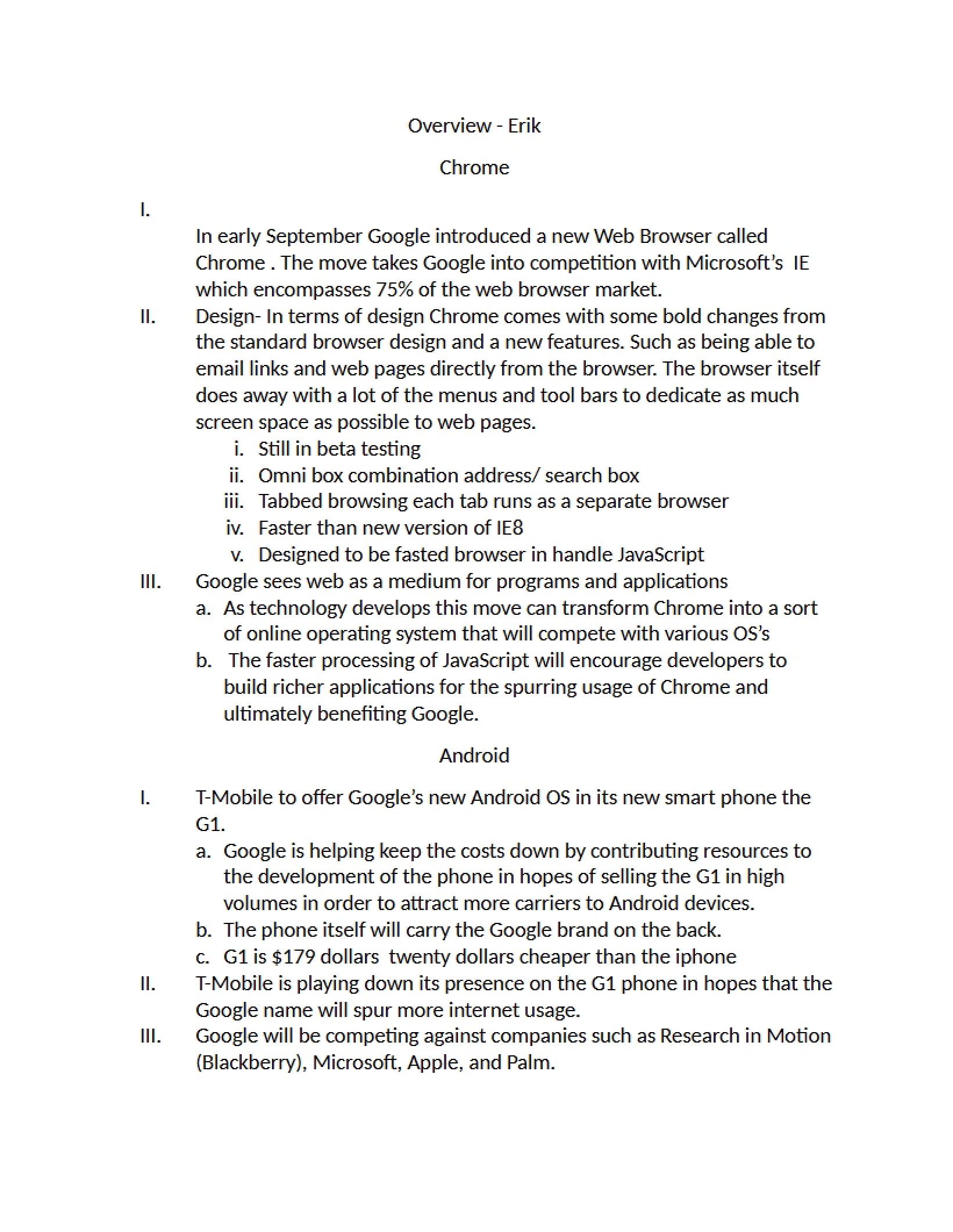 Chrome Case Study