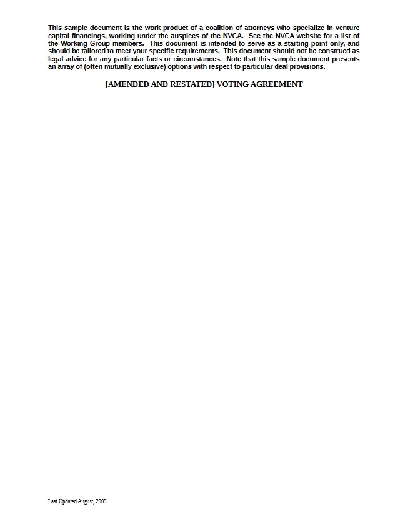 Agreement on Voting