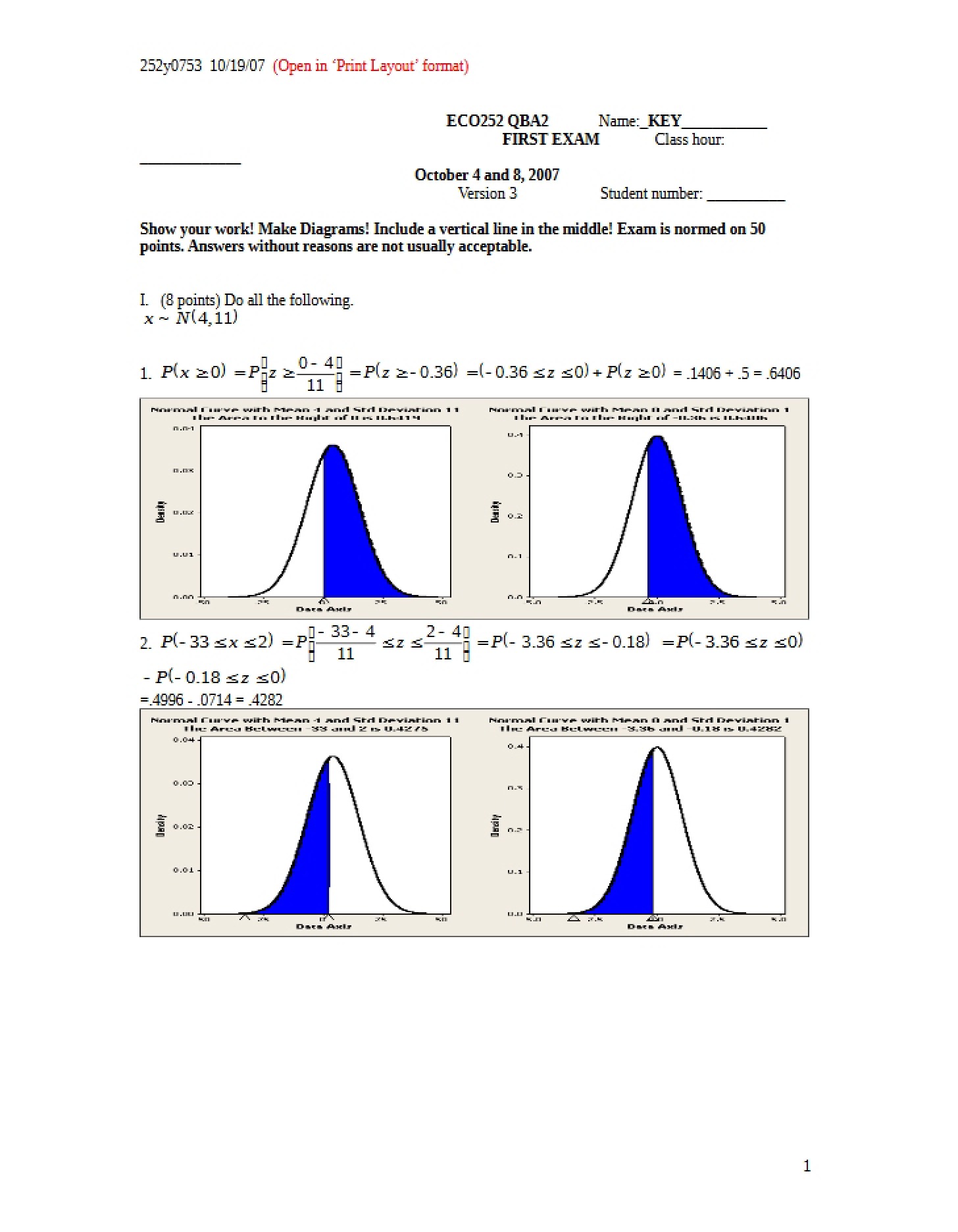 Initial Exam ECO 252