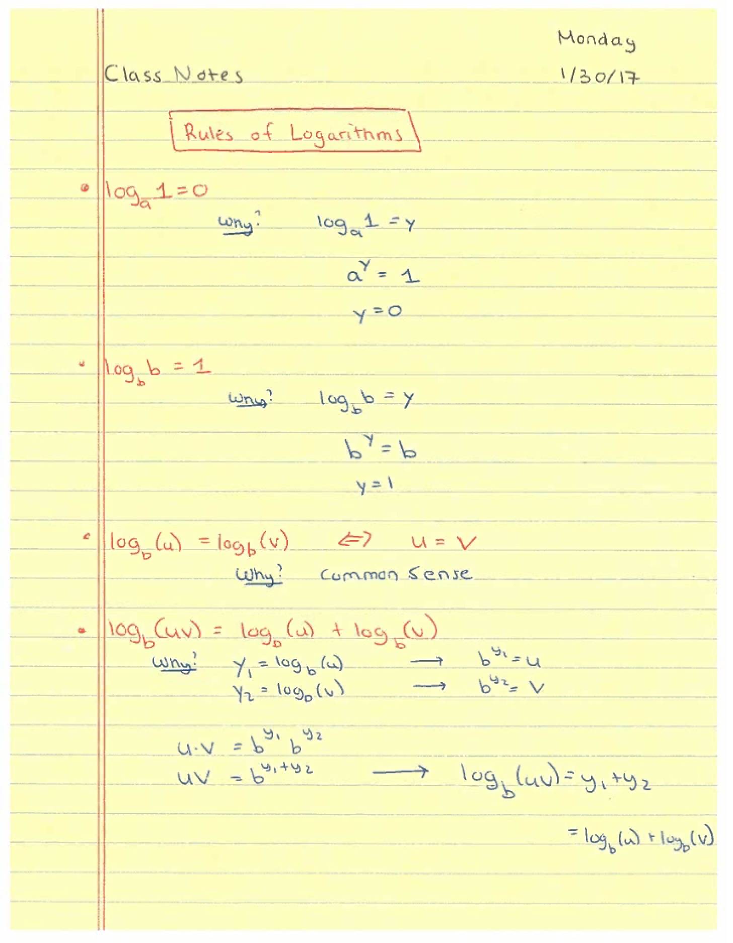 Math 234 Notes Jan 30, 2017