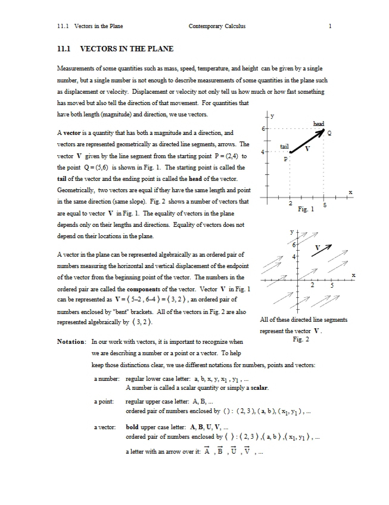 Plane Vectors