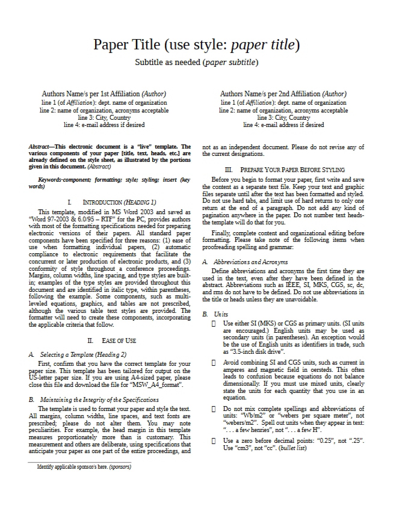 Paper Title