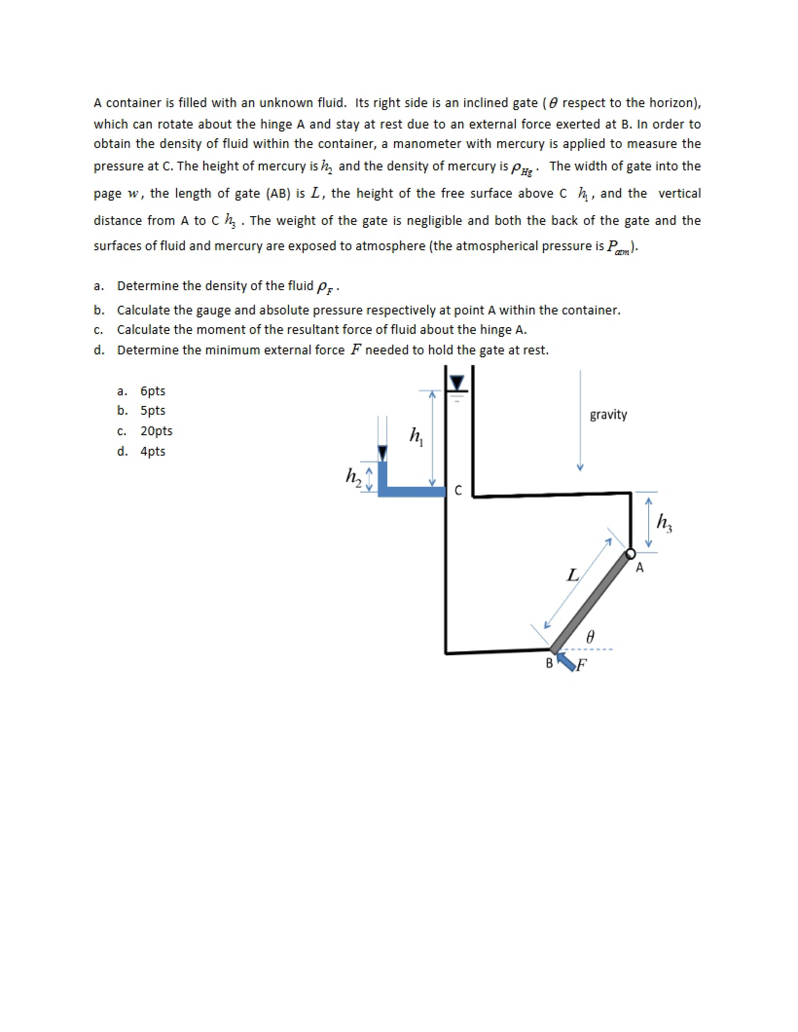 Solution to Problem Three Exam One Fall 2012