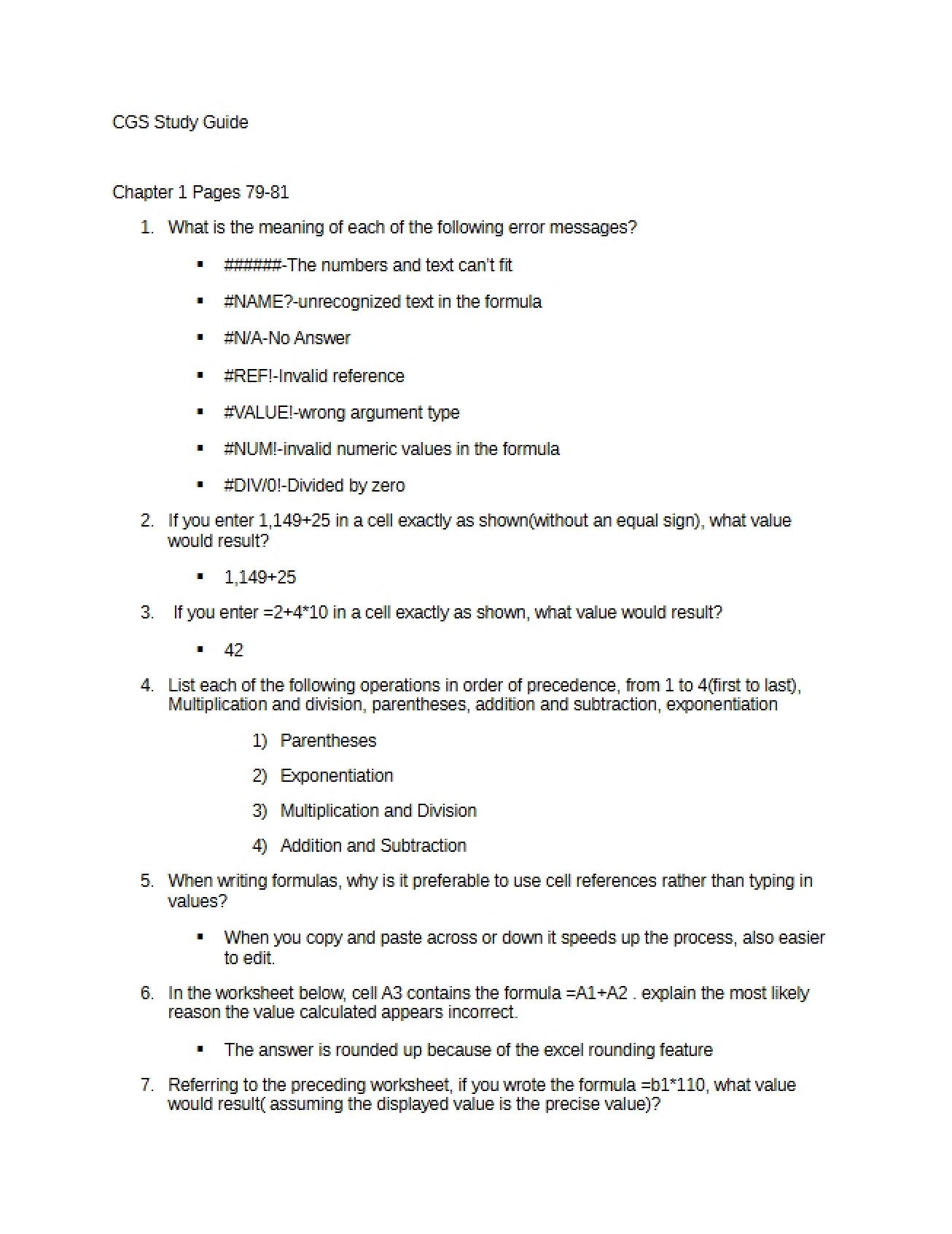 Guide for Studying (Part 6)