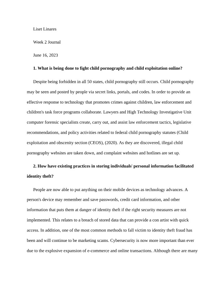Cyber Crime Week 2 Journal - Liset Linares