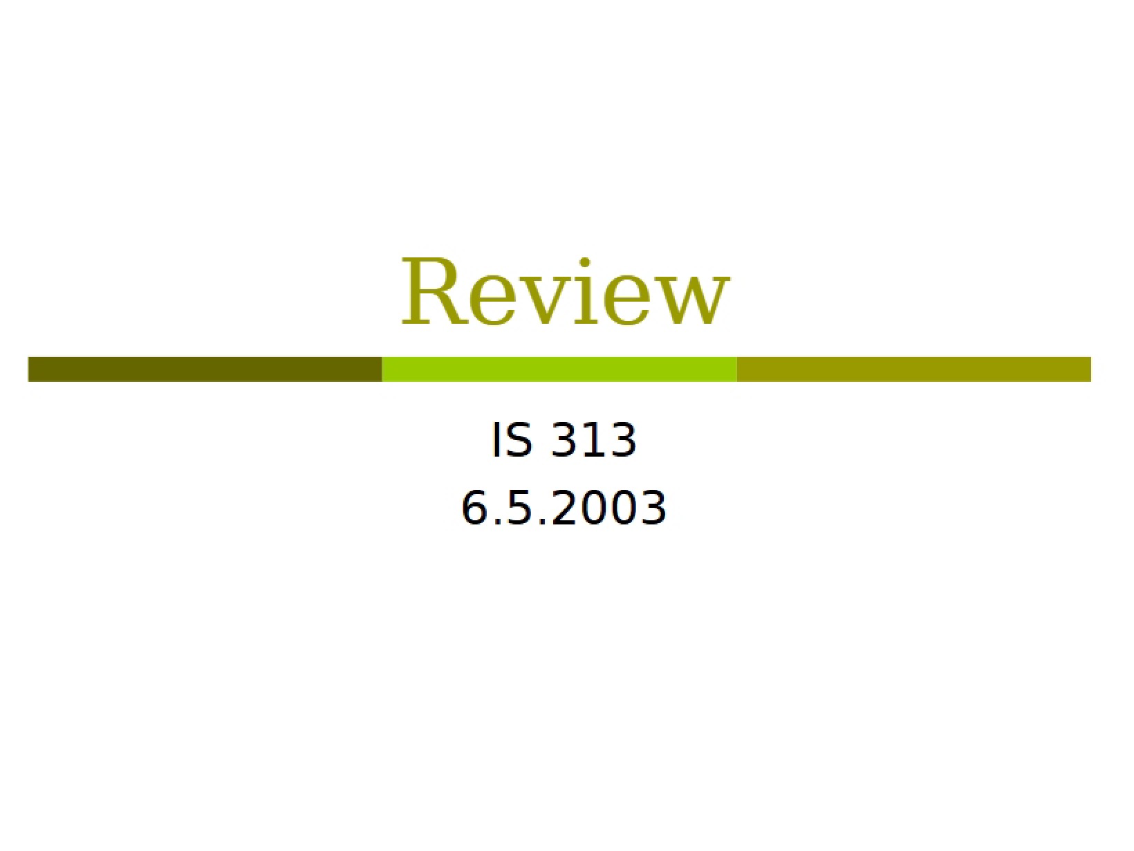 Course Review - Advanced Application Development