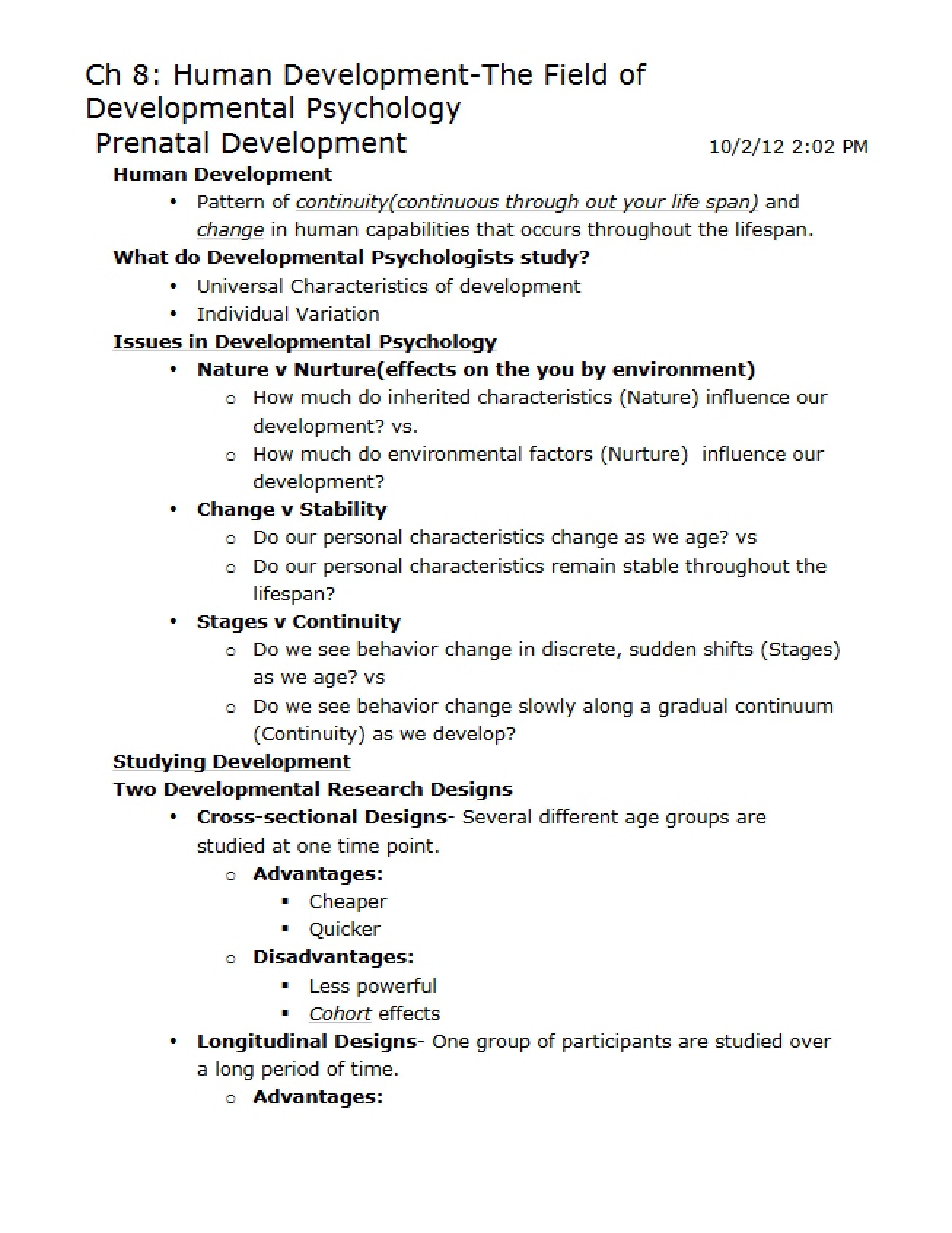 Chapter Eight Psychology Review