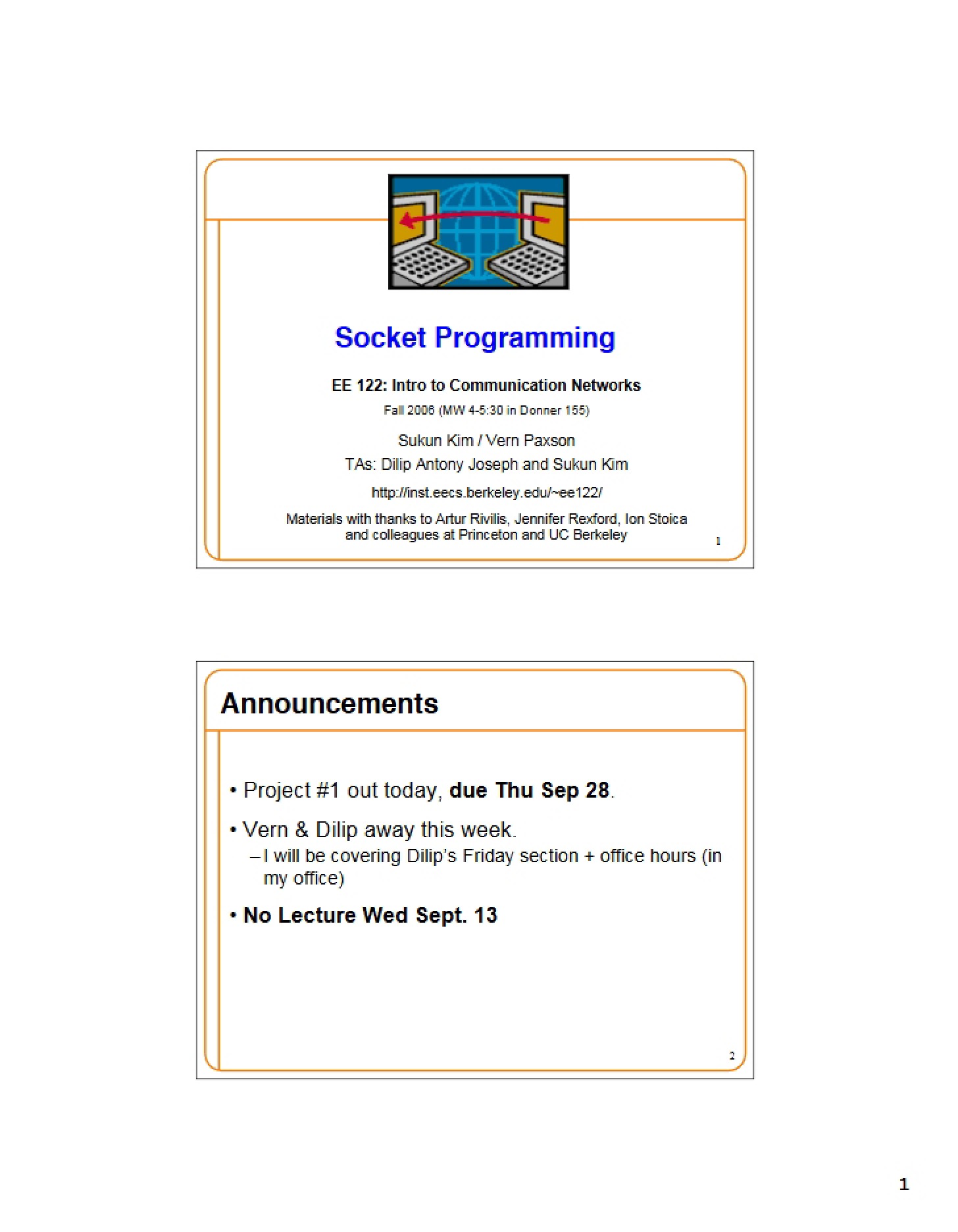 Sockets Programming