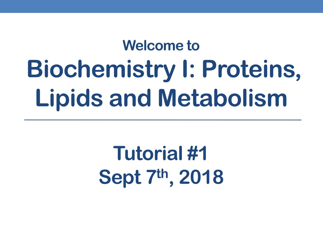 Biochemistry I - Proteins, Lipids and Metabolism Notes