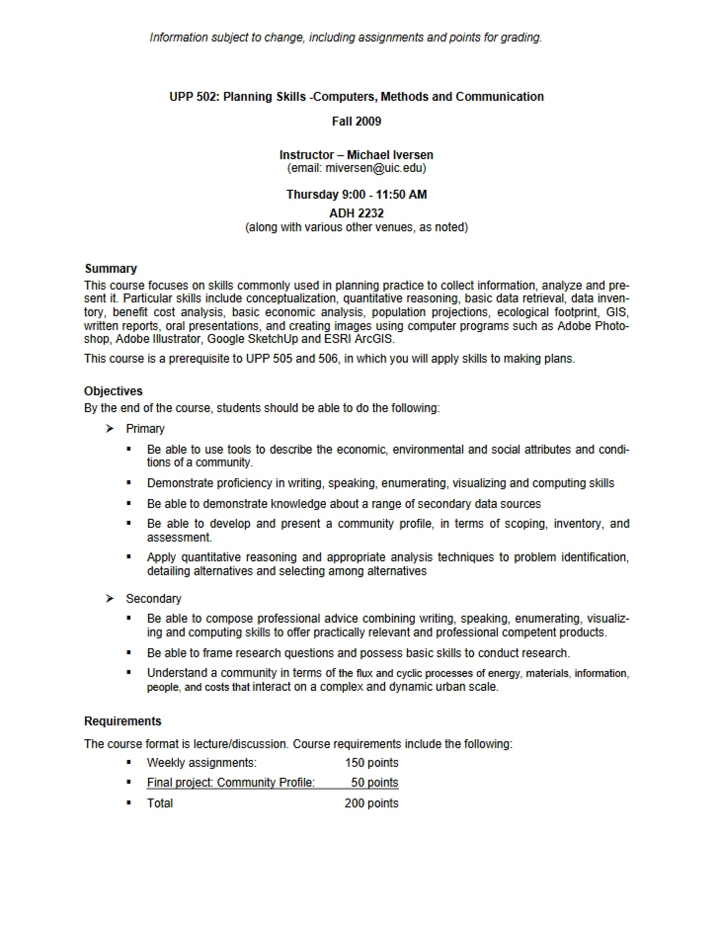Course Summary