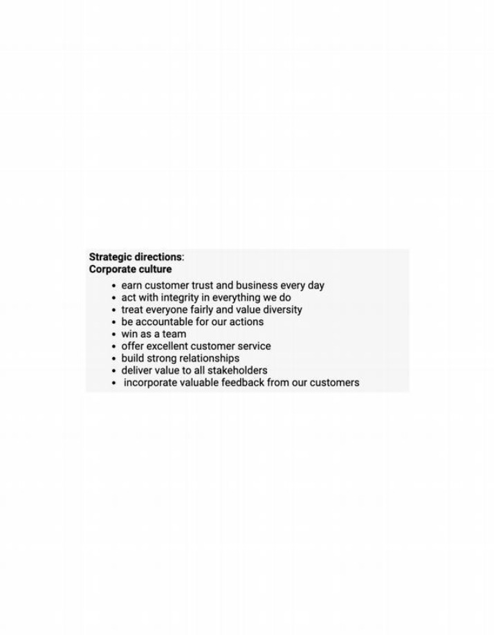 Strategic Directions for Corporate Culture
