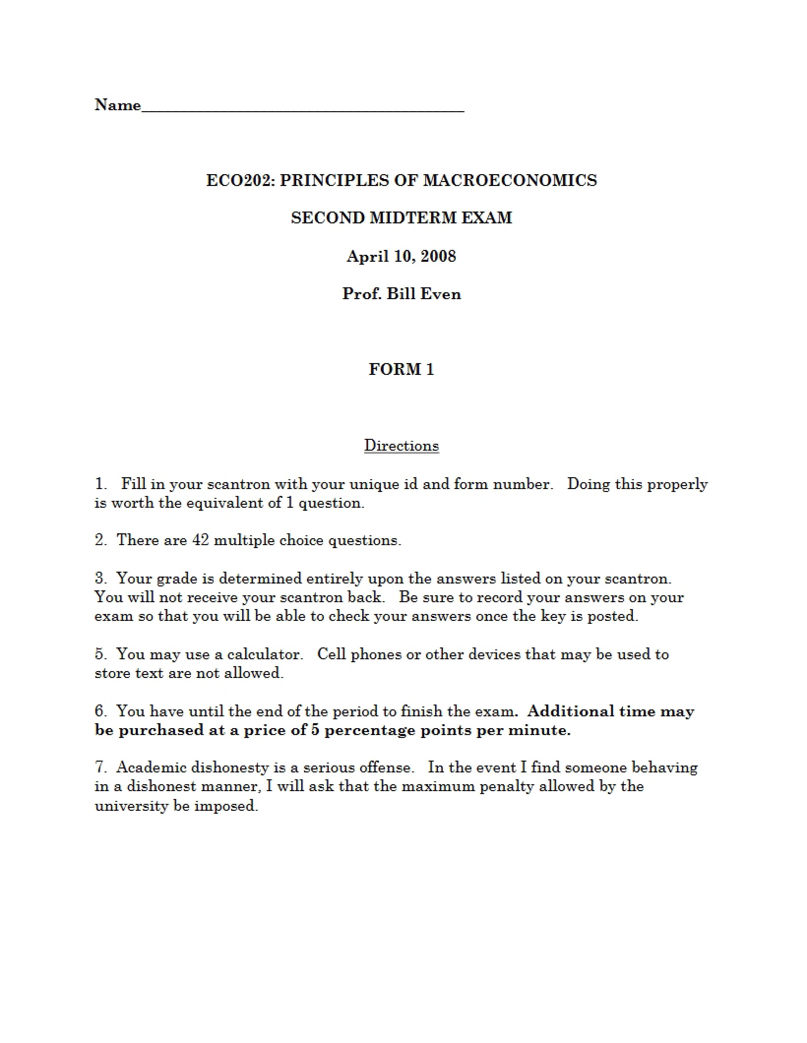 Macroeconomics Study Materials