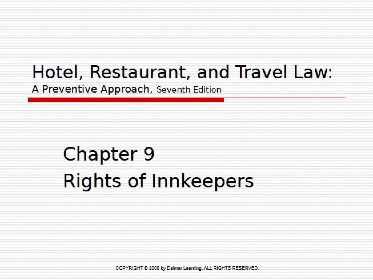 Chapter Nine Legal Issues