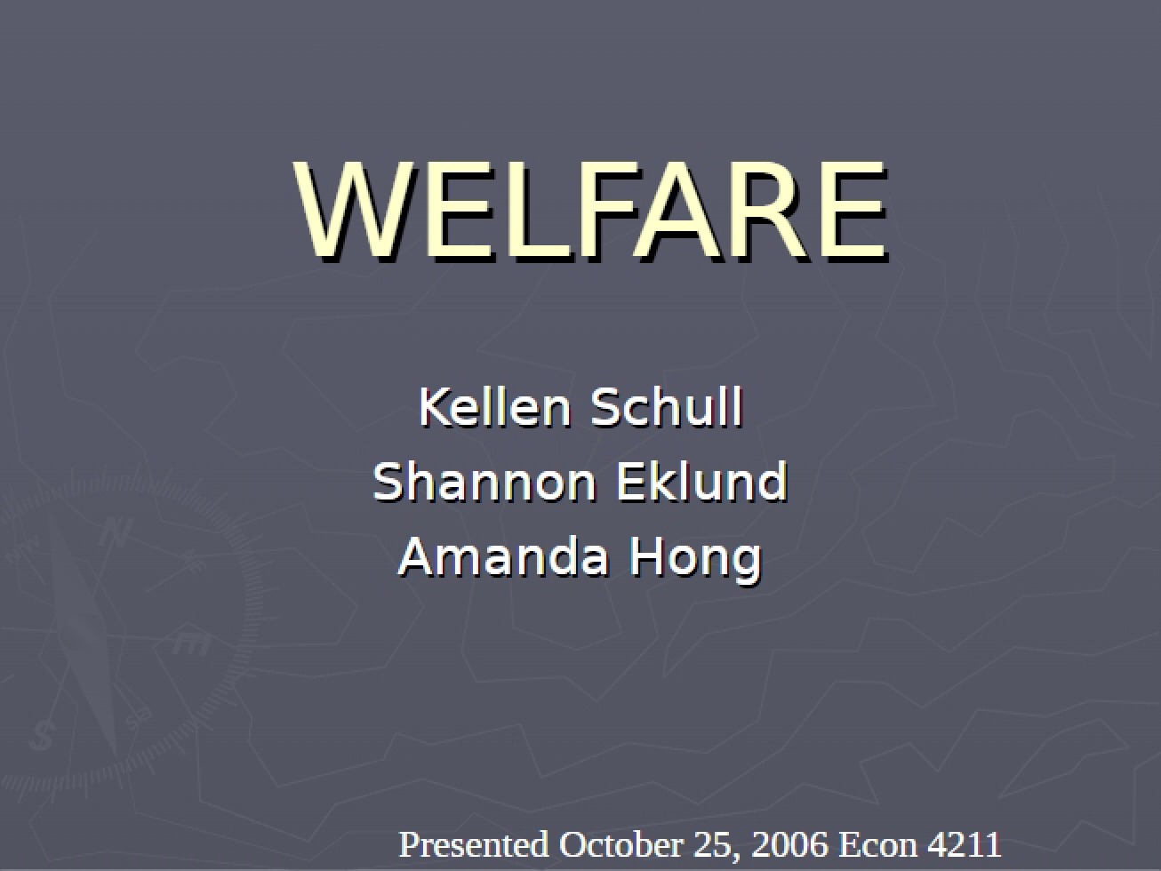 Overview of Welfare Programs