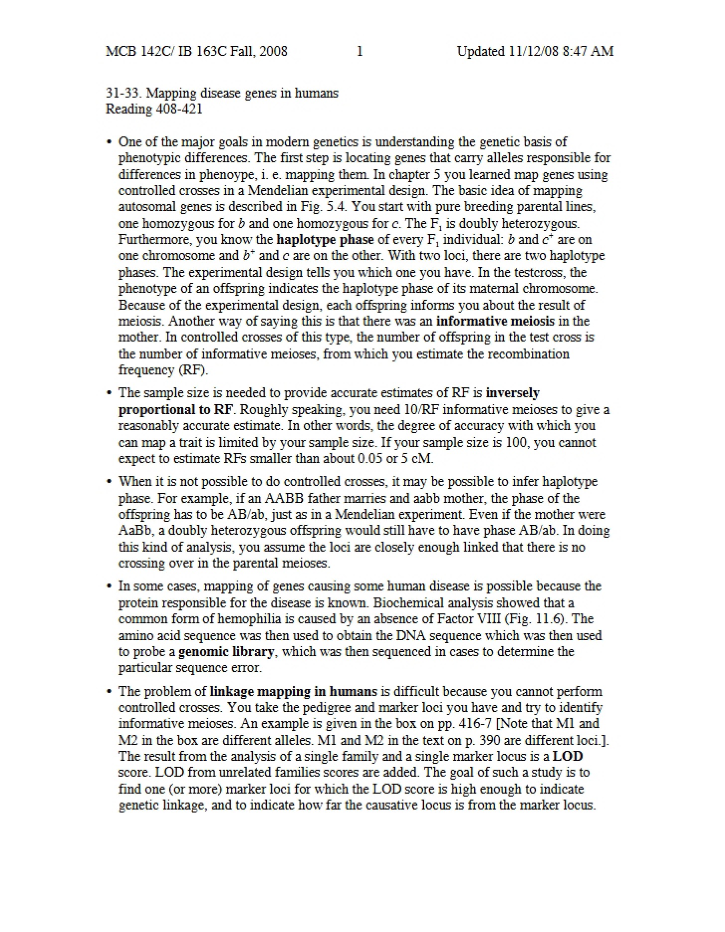 Human Disease Mapping - 6 Pages