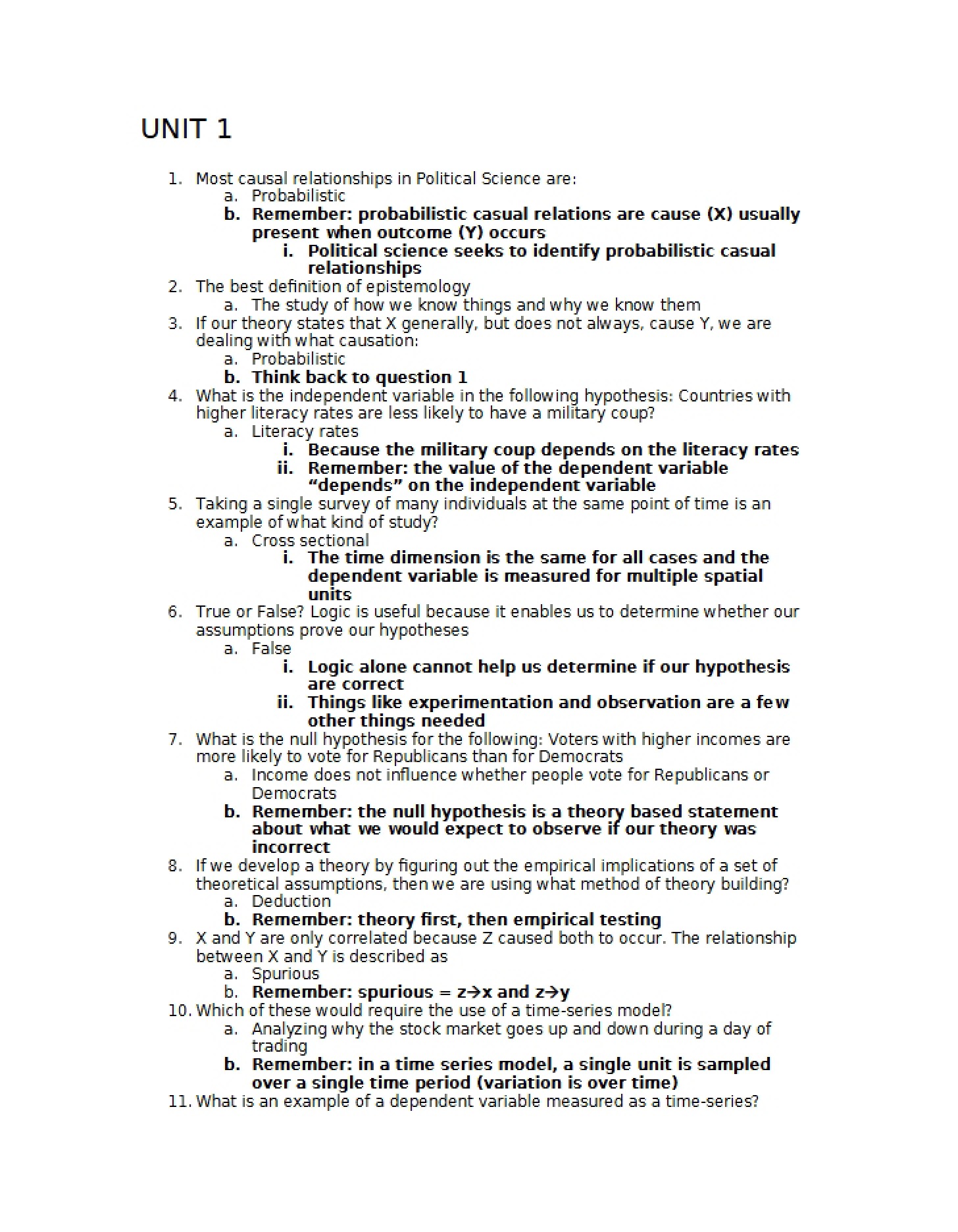 Lecture Summaries
