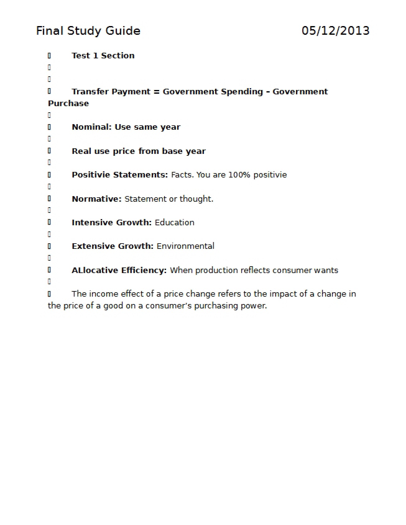 Version 2.0 of Final Exam Guide