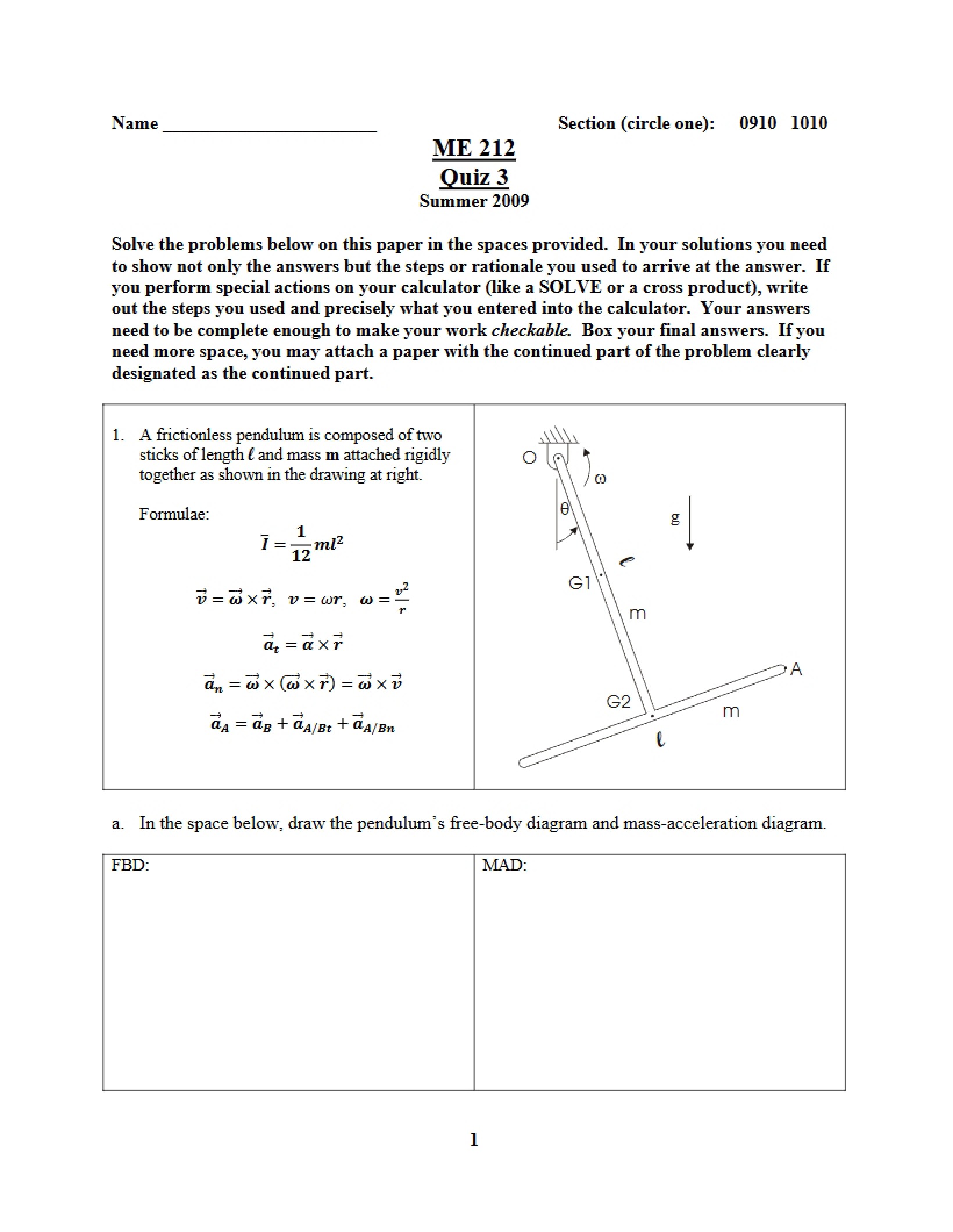 Third Quiz