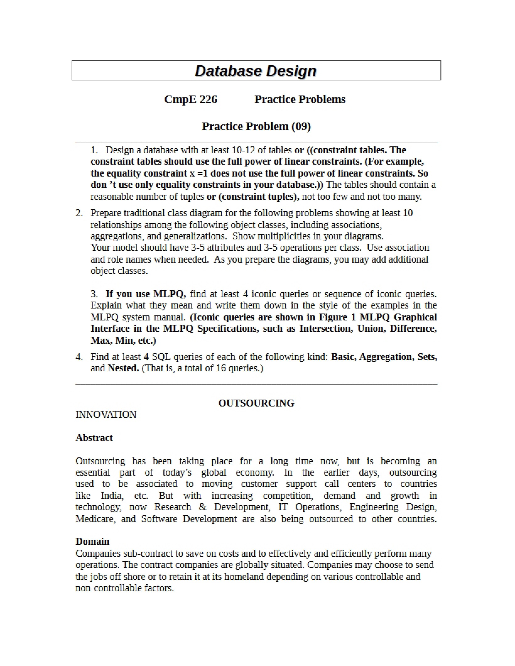 Practice Problem Nine