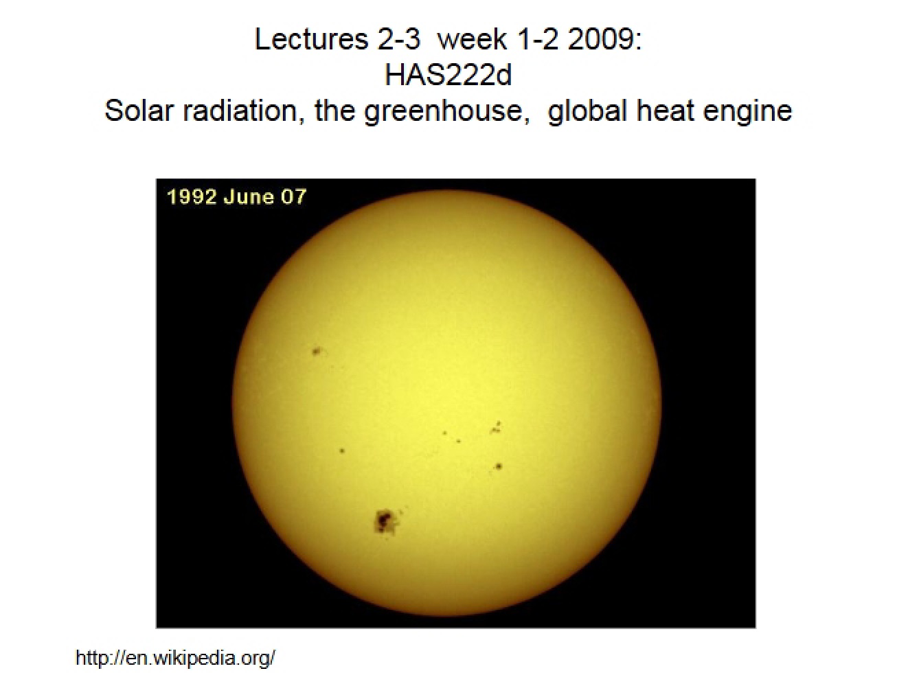 Lecture Series Notes