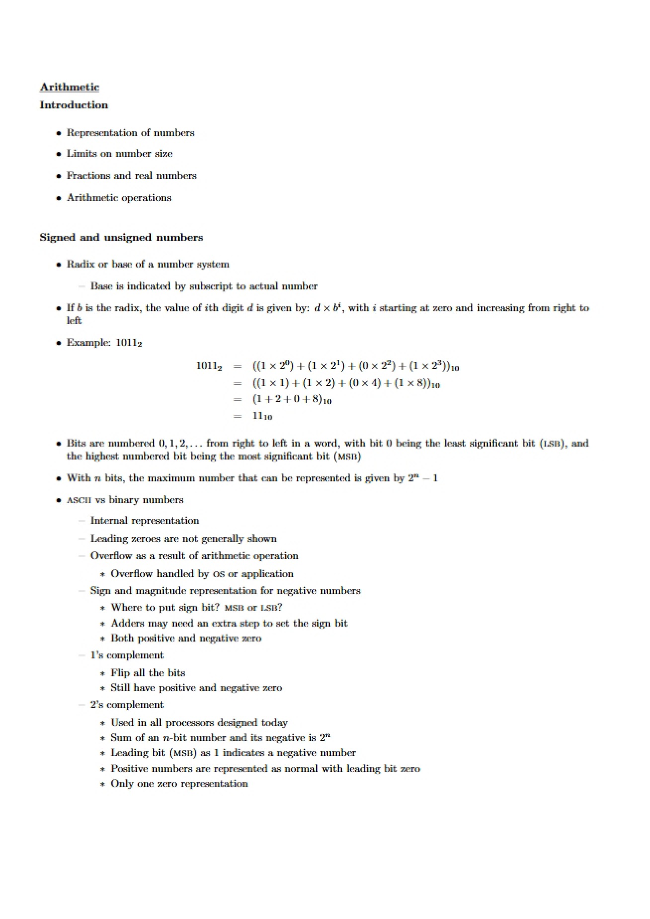 Computer Arithmetic