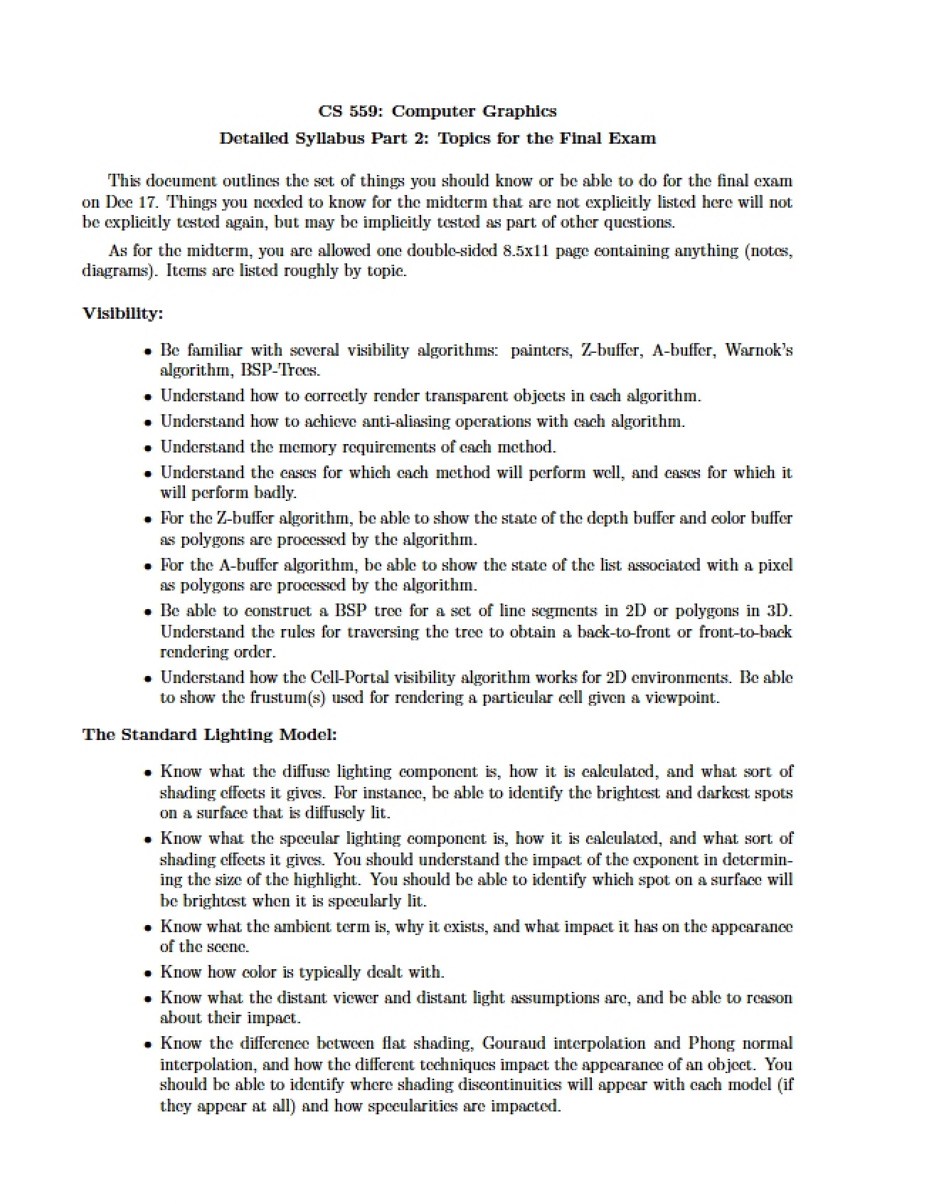 Course Outline