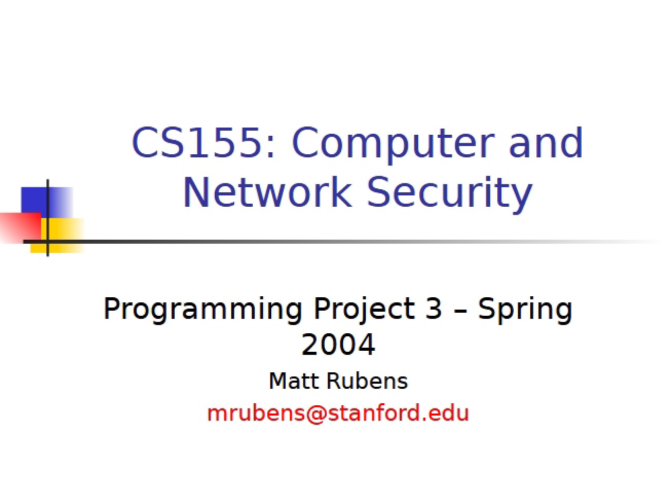 Computer and Network Security Lecture Notes (Set 4)