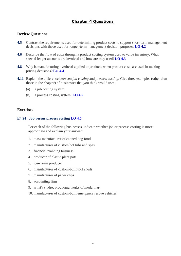Chapter 4 Practice Questions
