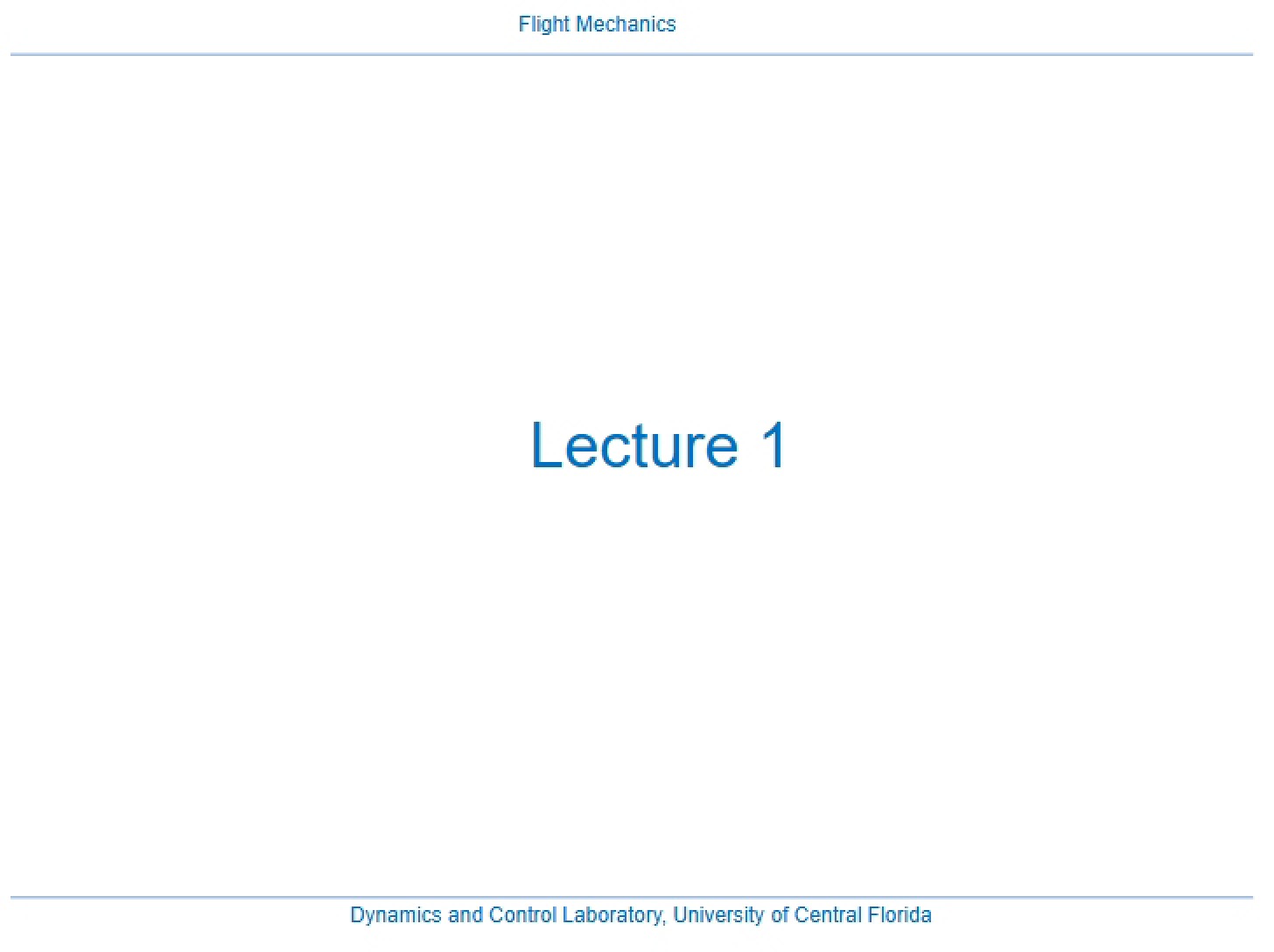 Lecture 1 Chapter 1