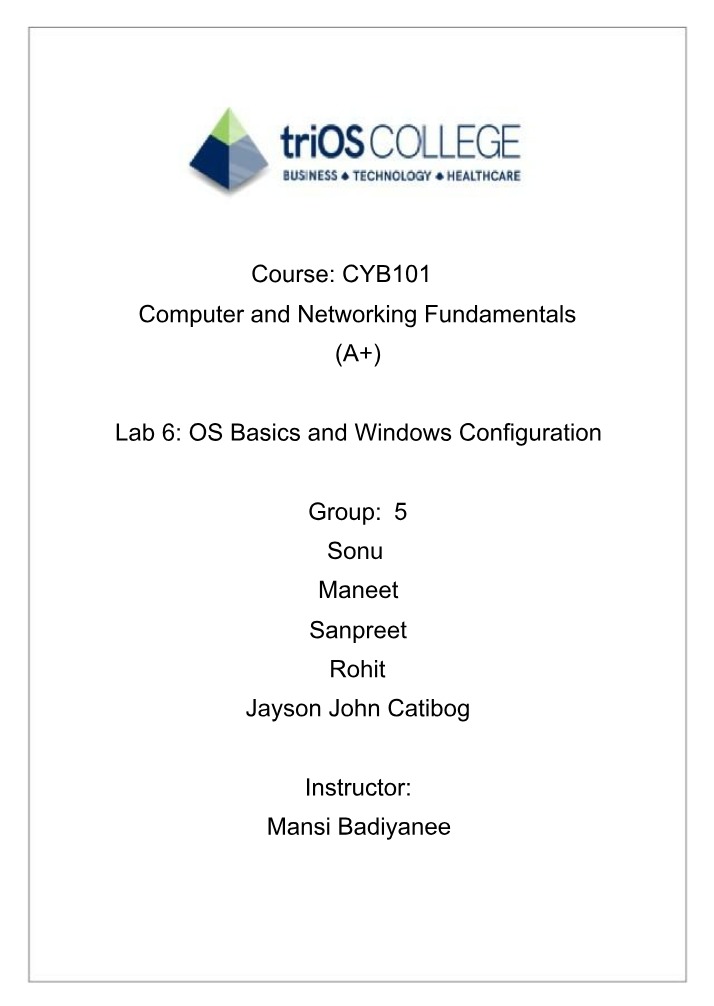 OS Basics - Windows Configuration and End-of-Life