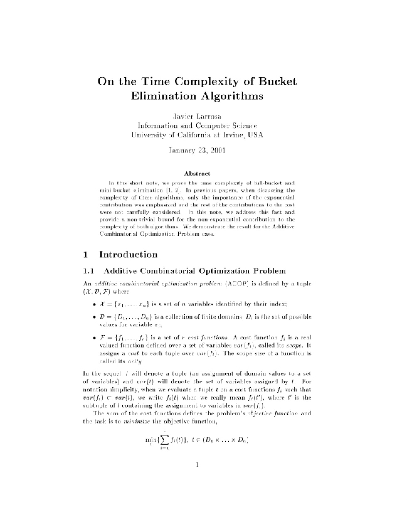 Algorithms for Complexity