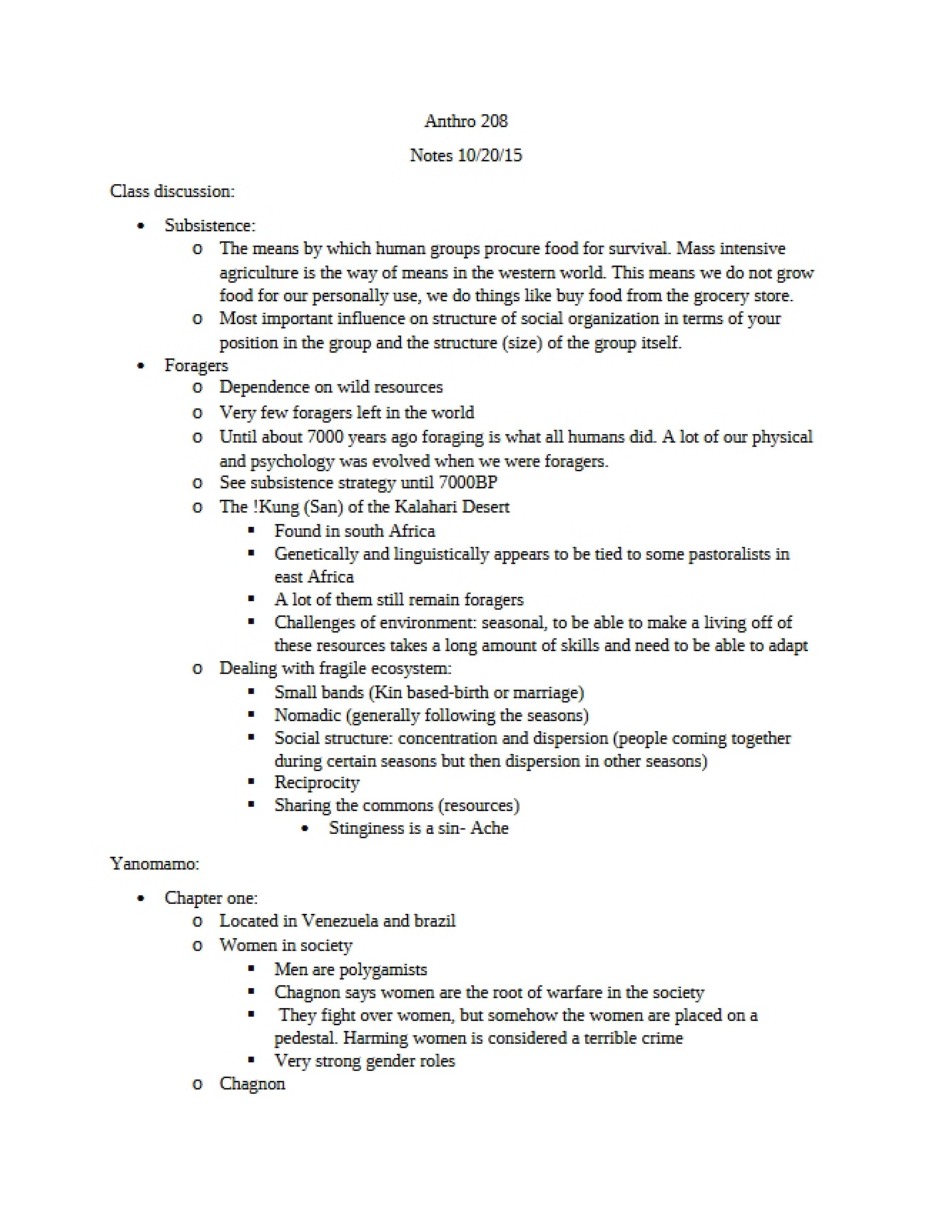 Ecology Lecture Overview