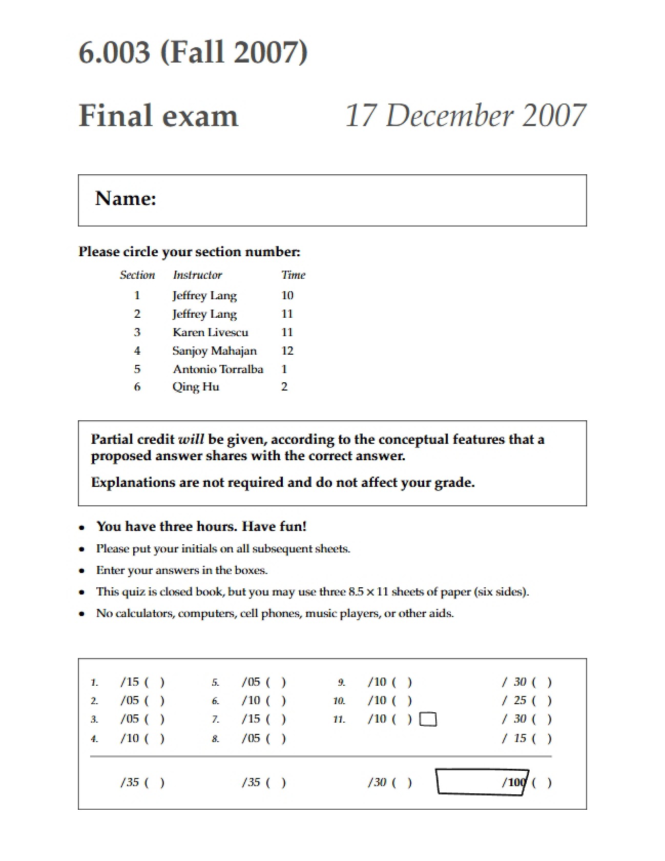 Signals Study Reference