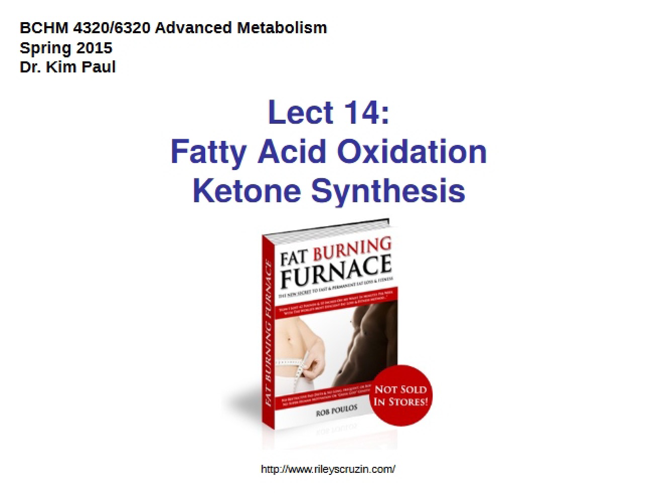 Revised Ketone Synthesis and FA Oxidation (14)