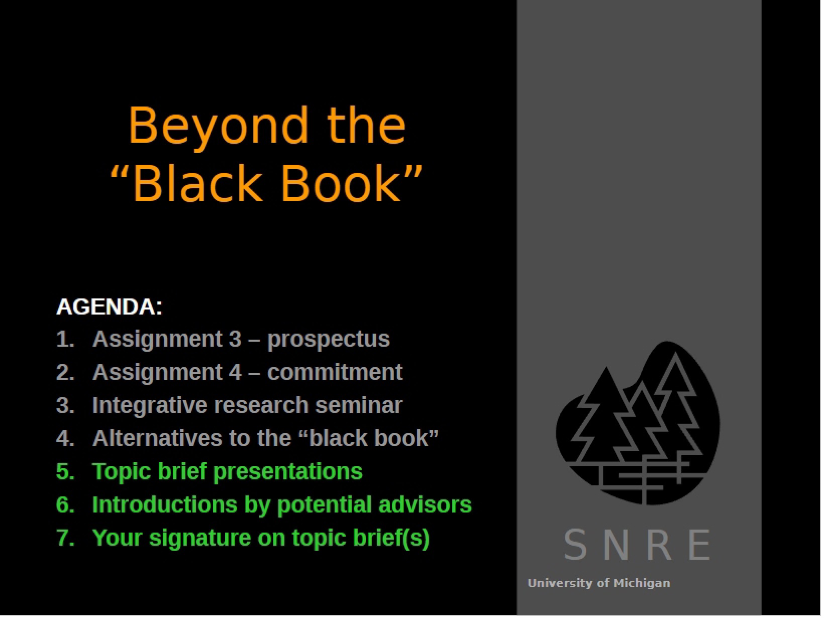 Black Book and Beyond