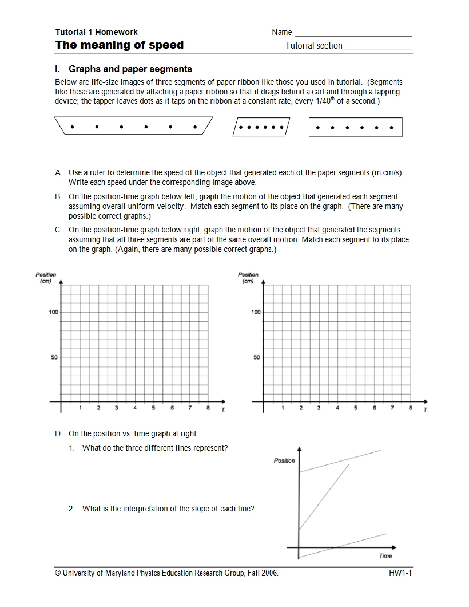 Meaning of Speed (HW #1)