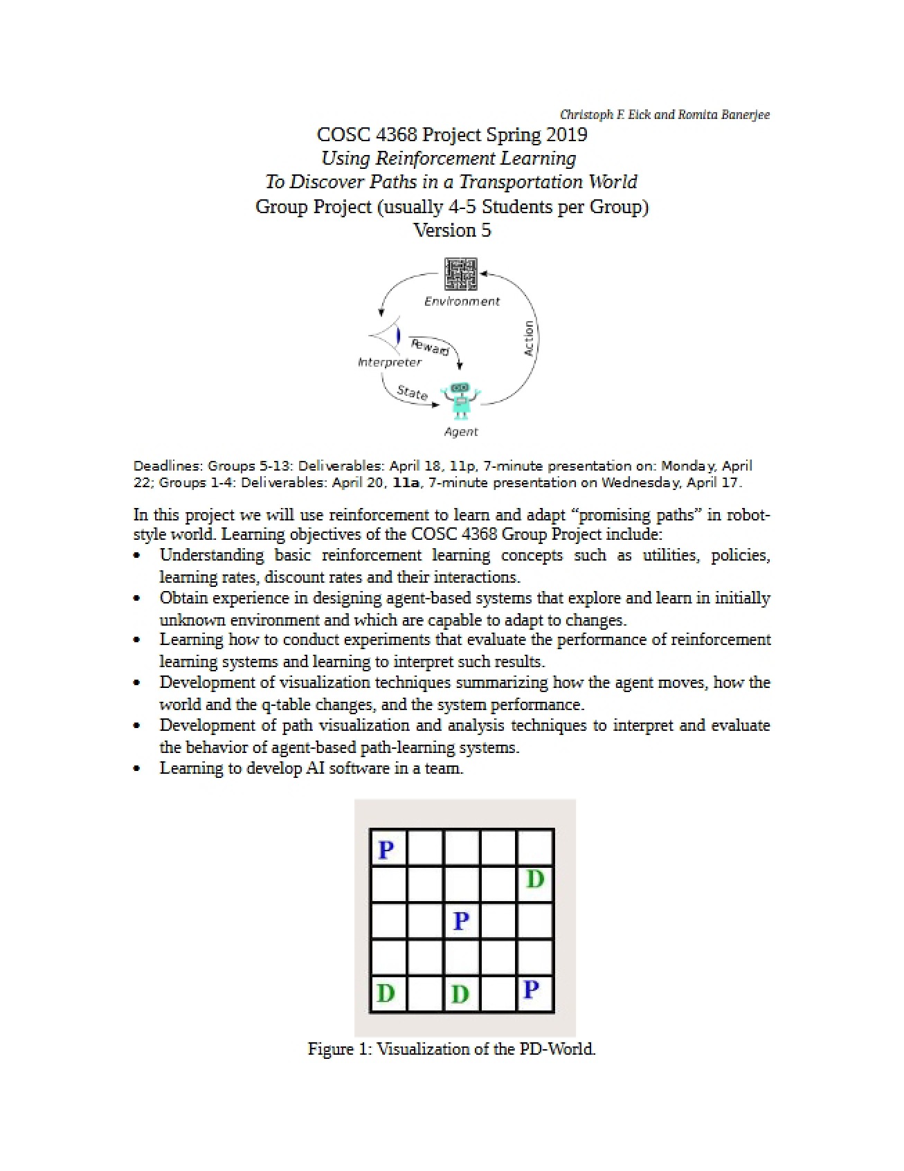Group Project Path Discovery via Reinforcement Learning