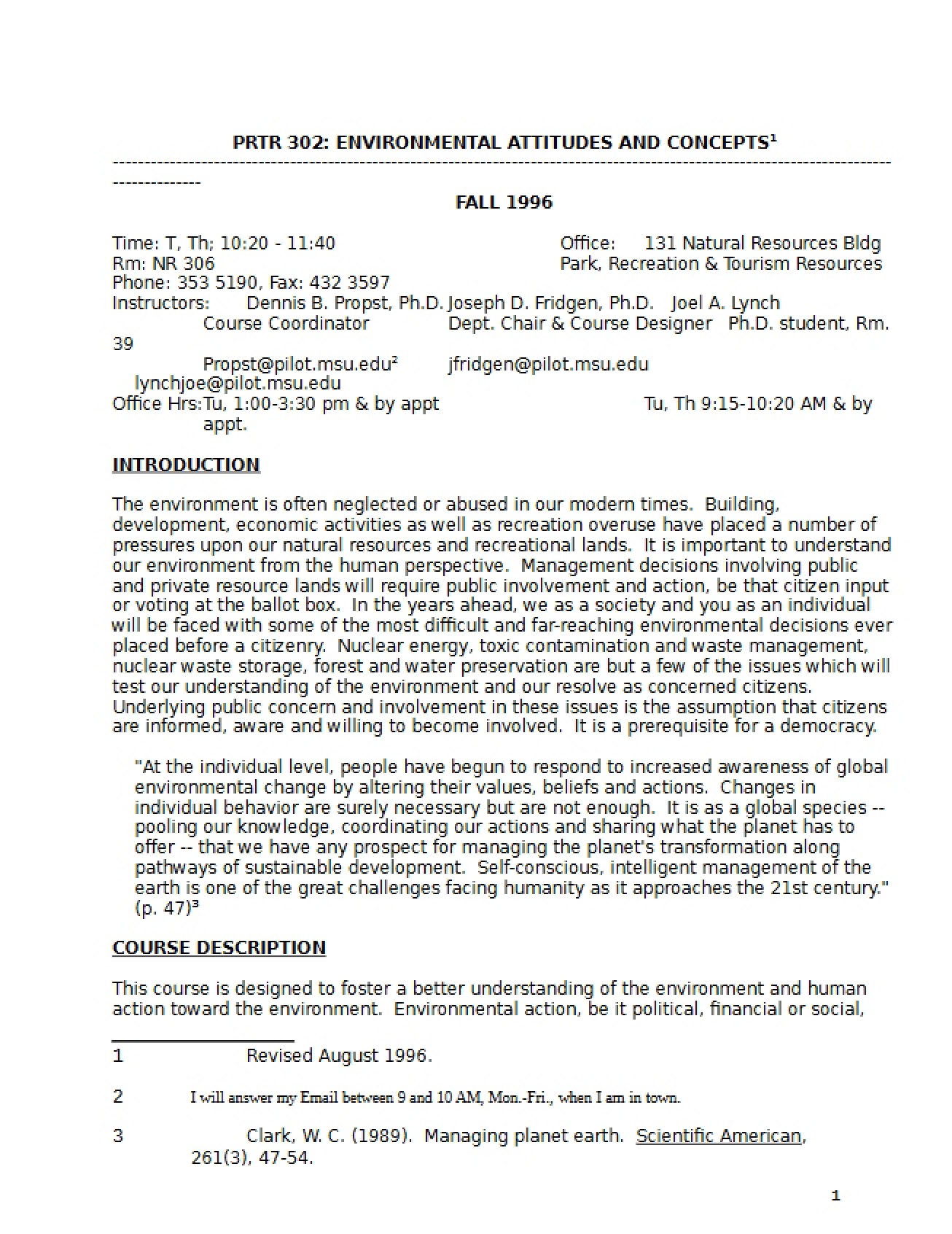 Syllabus for PRR 213