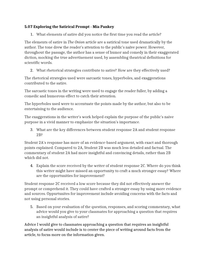 Satire - Elements, Strategies, and Analysis