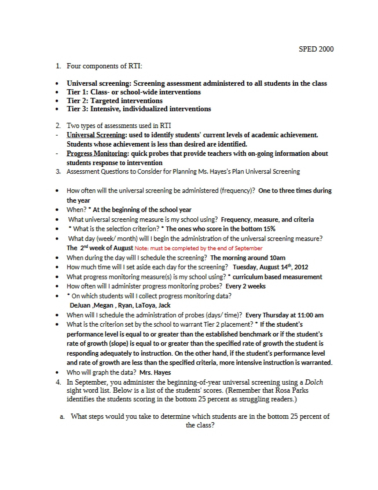 RTI The Four Components