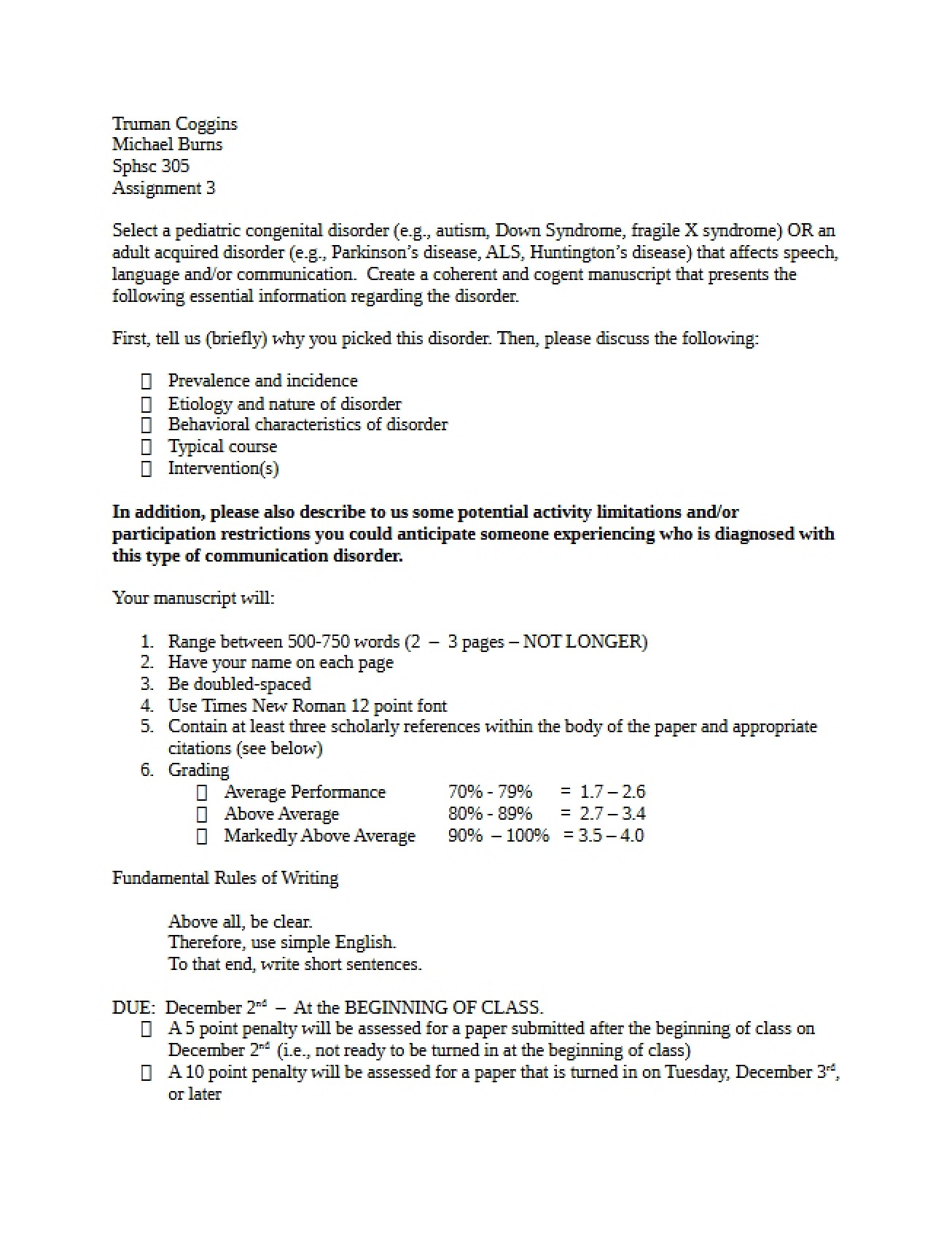 2013 Course Assignment 3