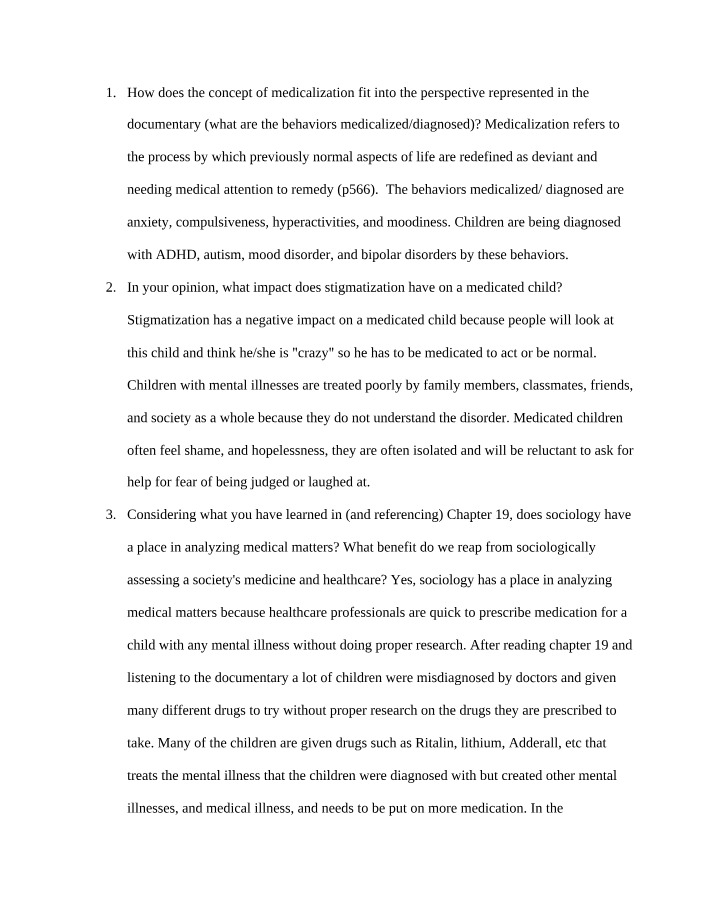 Week 13 Sociology