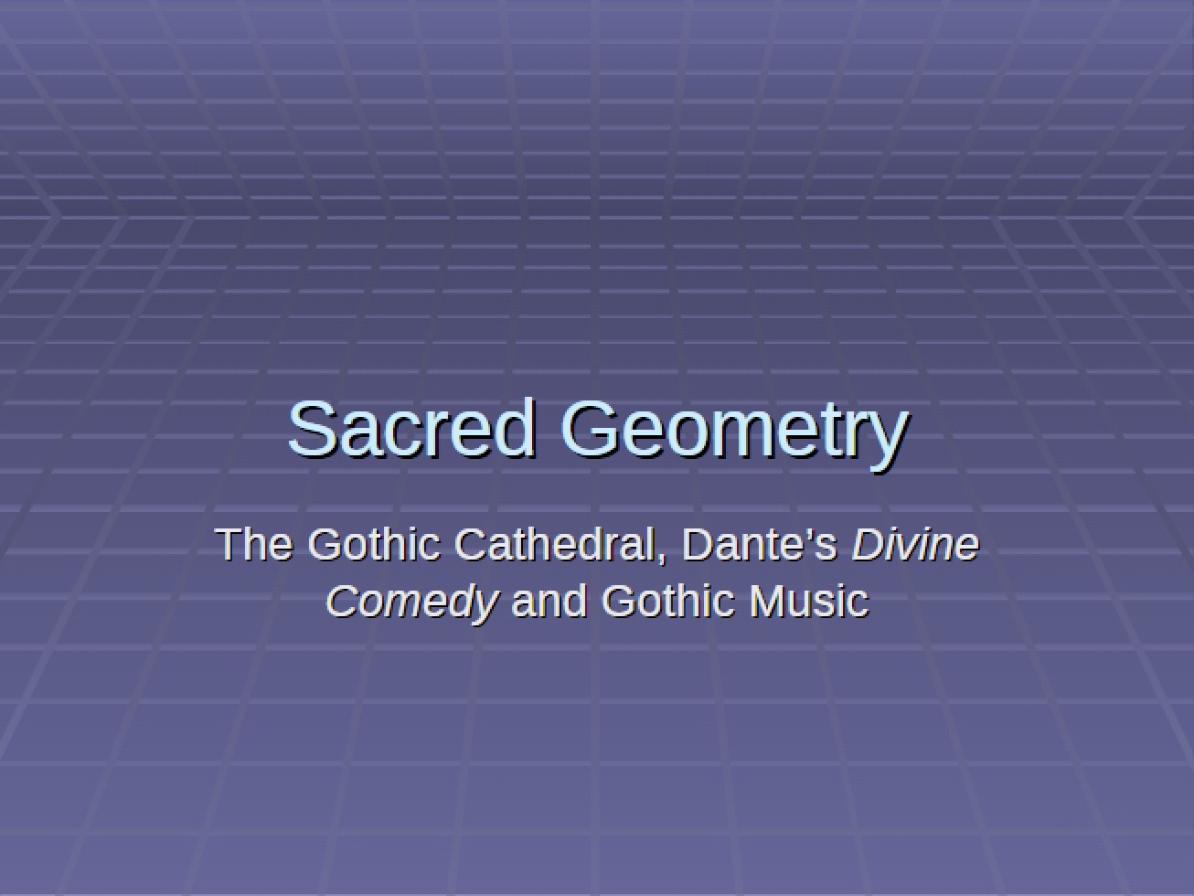 Geometry of the Sacred