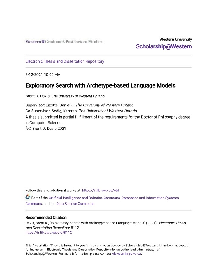 A Study of Exploratory Search with Archetype-based Language Models